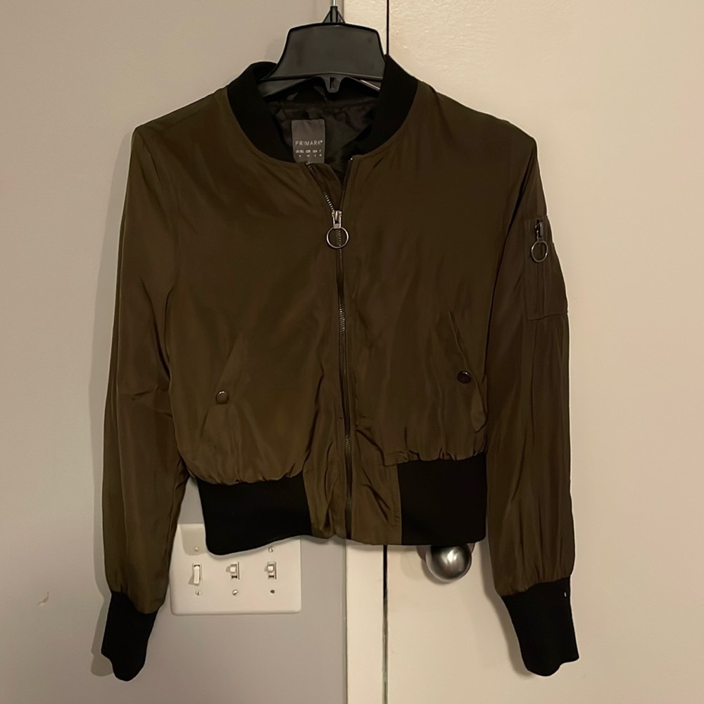 Olive Green Bomber Jacket